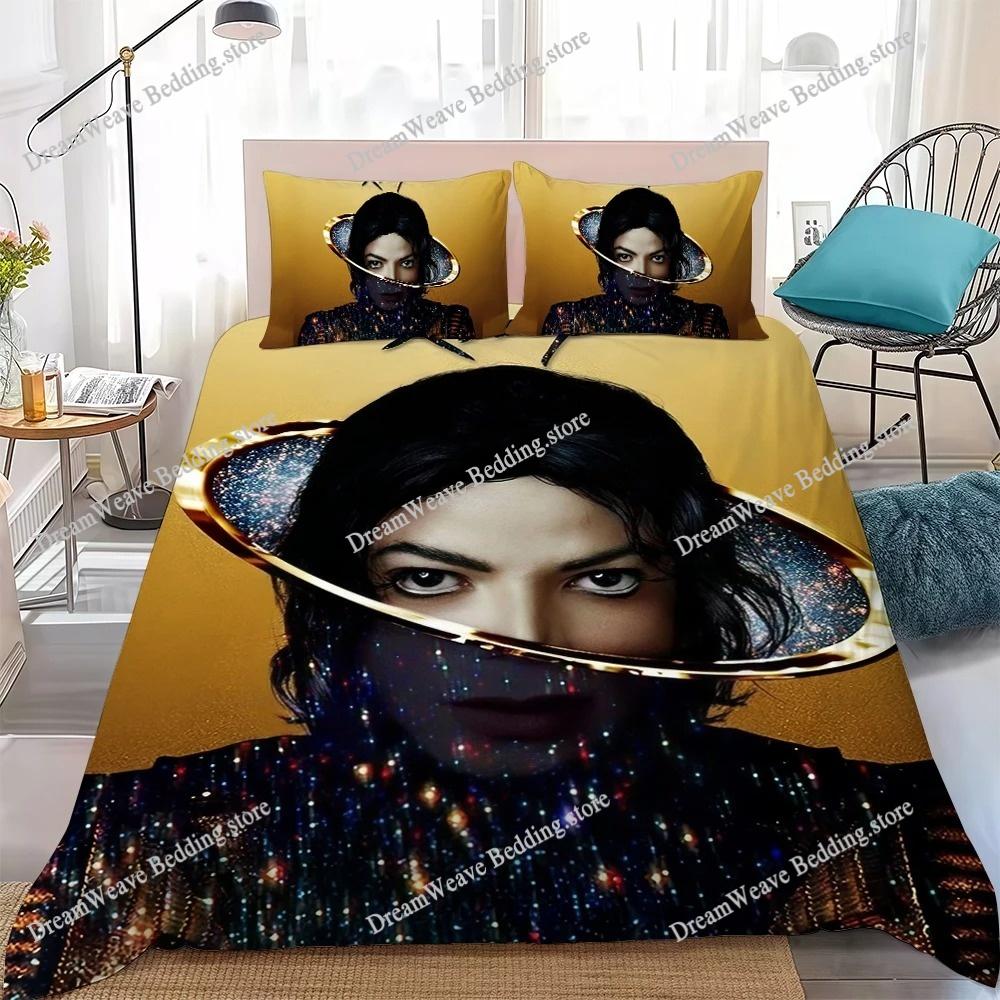 Singer M-Michael Jackson Dangerous Duvet Cover Set Home Style Bedding Soft Laundry Cotton Bed Student Dormitory Gift