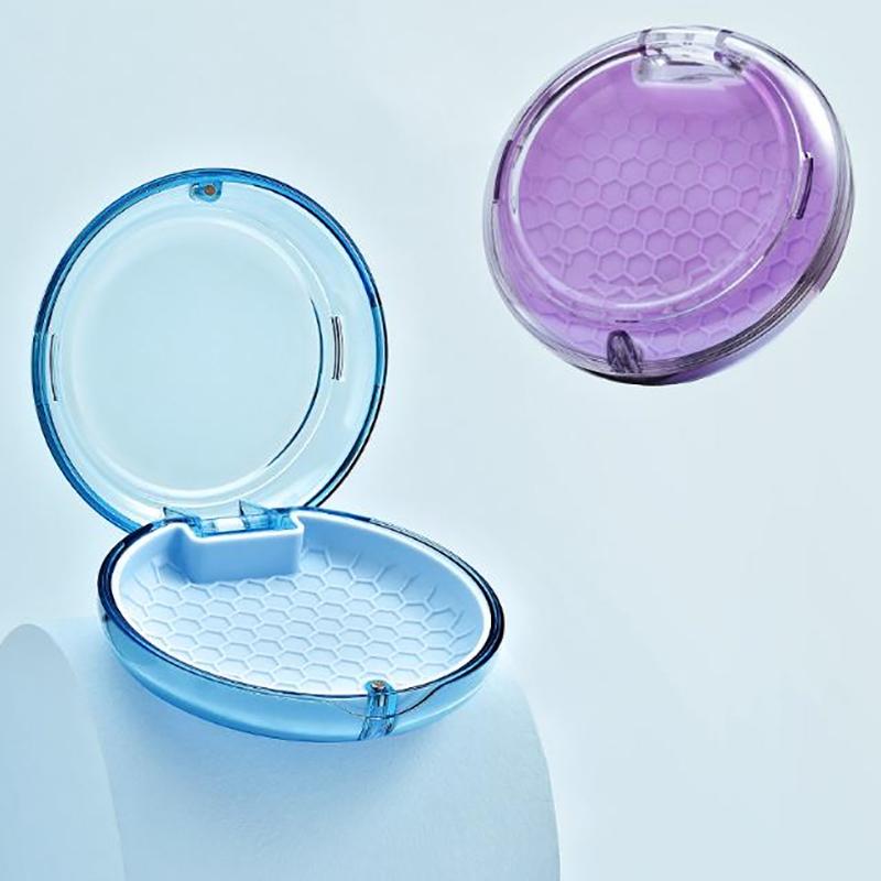 Portable Denture Tray Box Dental Retainer Box Teeth Aligner Braces Box Teeth Container Denture Box False Teeth Protective Case