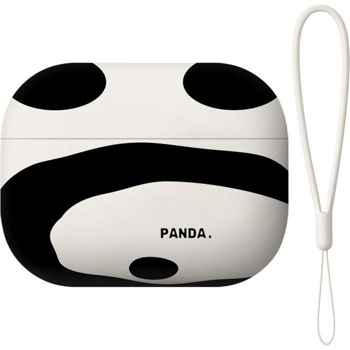 Coque AirPods Pro 2 - Motif Panda - Silicone Souple - Antichoc - Anti-Rayures - Dragonne