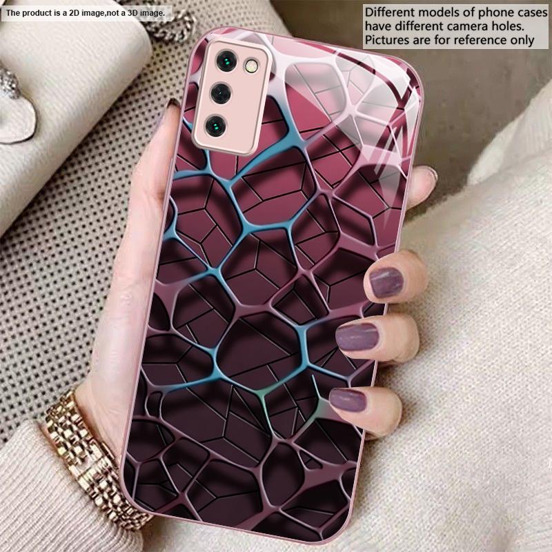 Abstract geometric art For Samsung S26 S22 S8 9 10 S20 Ultra S21 Pro S22 Plus S23 FE S24 Ultra S25 Edge S24+ Glass Phone Case