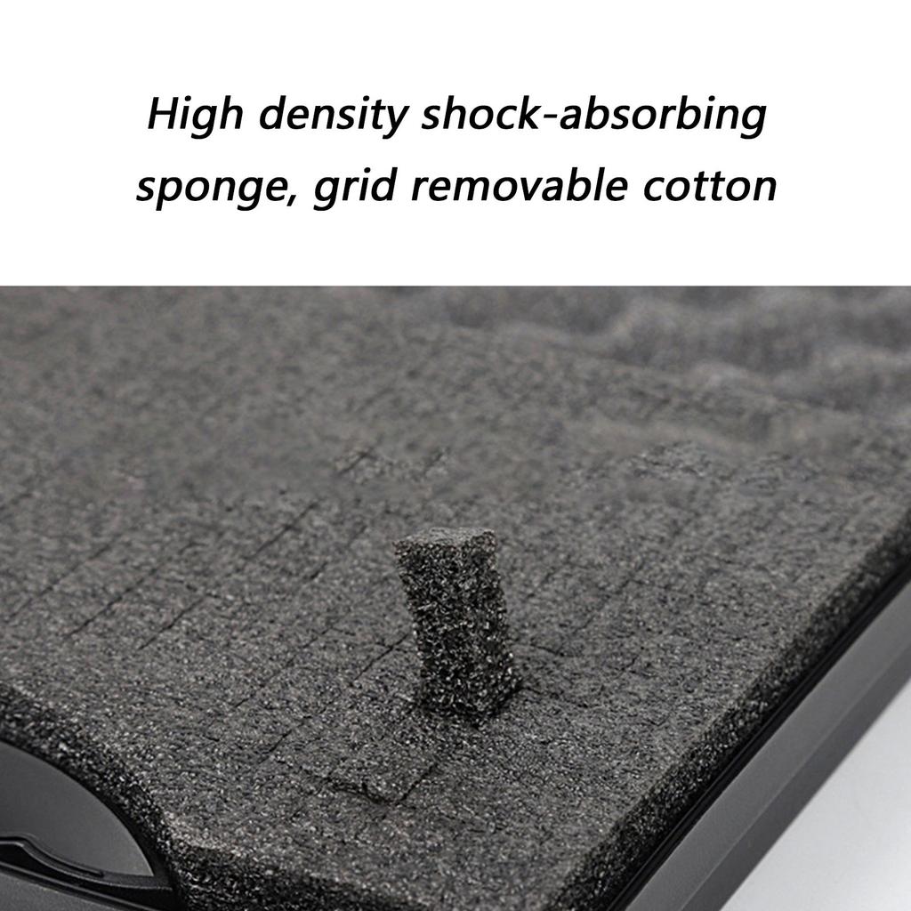 Strong Plastic Microphone Travel Case with Shock Absorbing Interior & Secure Locking Mechanism for Device Transportation