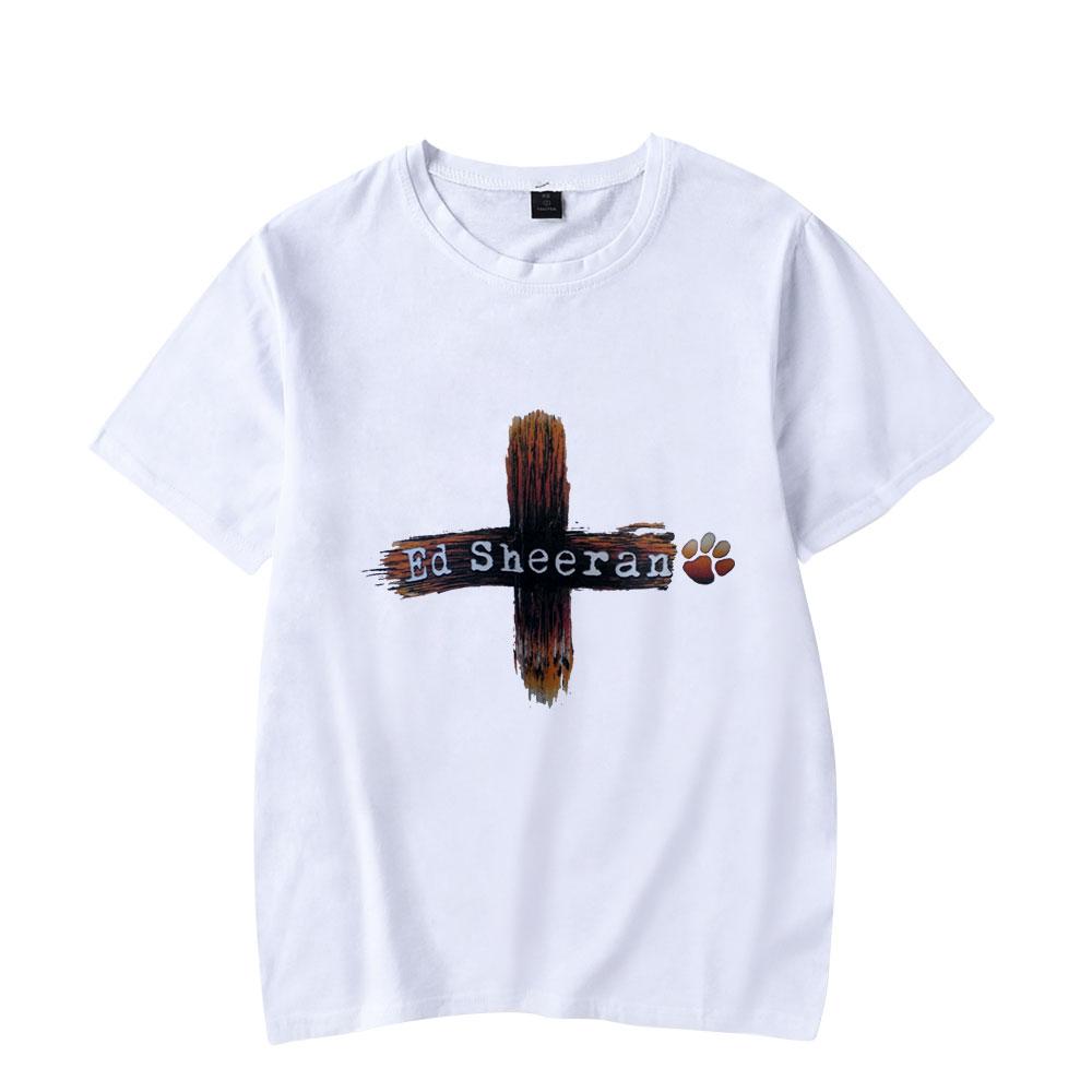 

Модные футболки Эда Ширана для женщин и мужчин, летняя одежда, фитнес, футболка с круглым вырезом, мужская футболка оверсайз, топы L белый