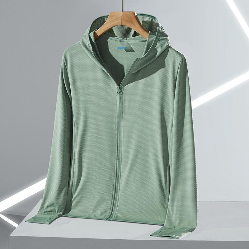 Couple's Fashion Summer UPF50+ Ice Silk Sun Protection Jacket Lightweight Breathable UV Protection Long Sleeve Sun Hoodie for Women