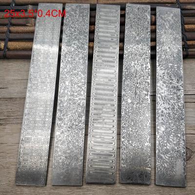 22 / 25 CM VG10 Hohe Härte Rose Sandwich Muster Damaskus Stahl Rohstoff DIY Klinge Messer Stahl Streifen