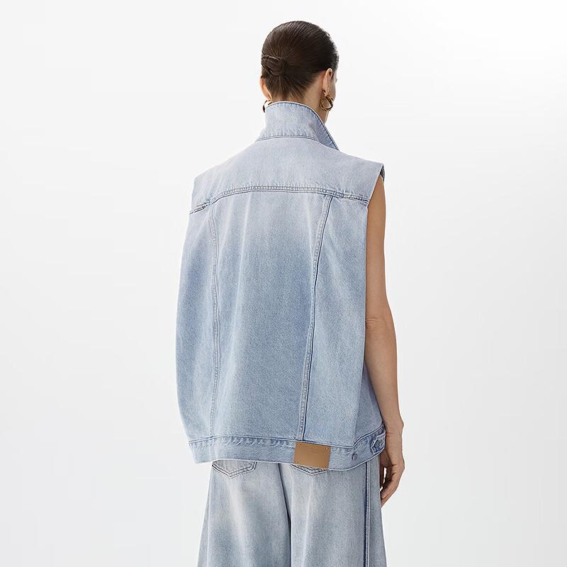 JNBY 2025 Spring Loose Lapel Denim Vest