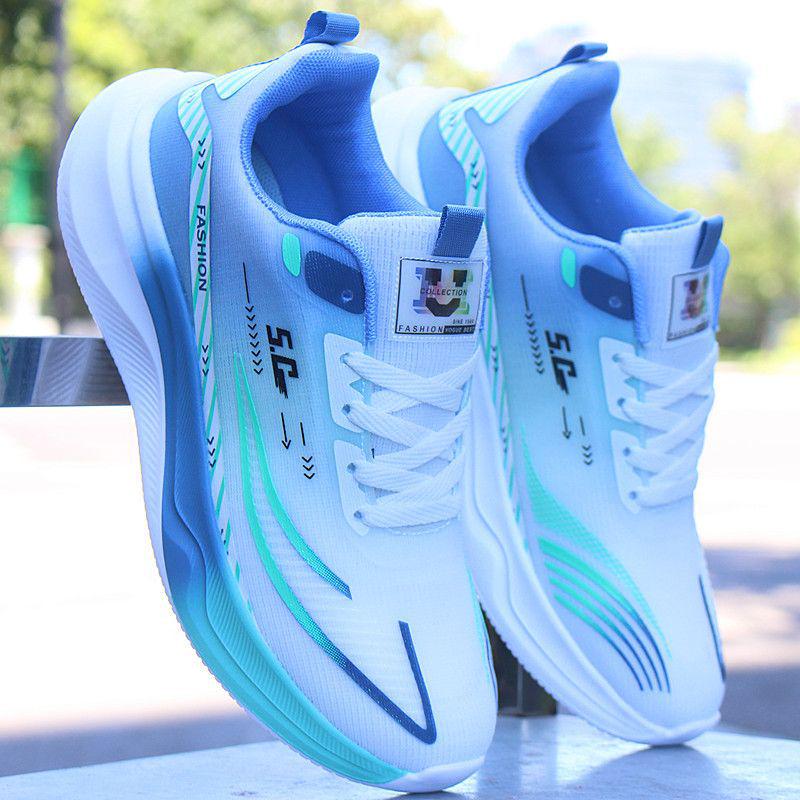 Pánské prodyšné síťované protiskluzové běžecké boty 2025 - Měkká podrážka, Tlumící nárazy, Ultralehká neformální sportovní obuv pro teenagery