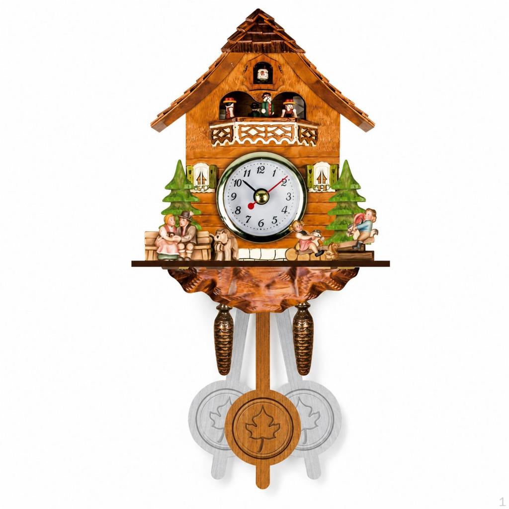 Kuckucksuhr mit Pendel Holz Traditionell für Wohnzimmer, Hütte
