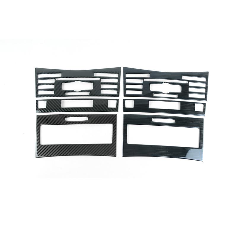 Consola Central Aire Acondicionado CD Panel de Control Decoración de Marco Para Mercedes Benz Clase E W212 2009-2011 Color Fibra de Carbono