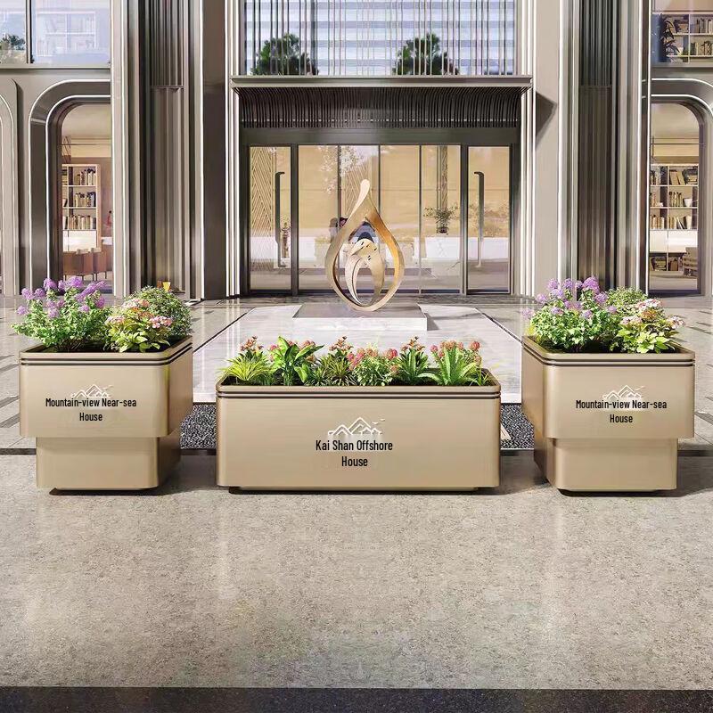 Edelstahl-Pflanzkasten für den Außenbereich