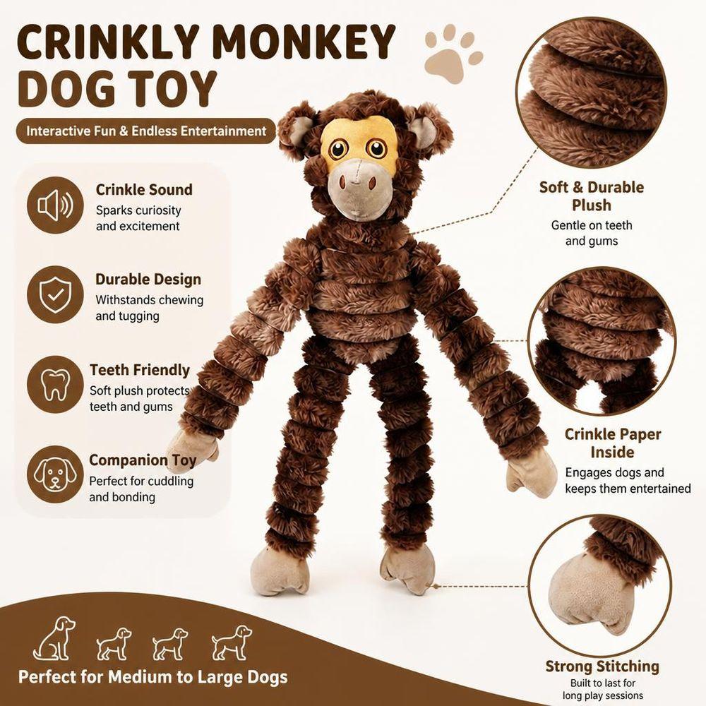 Long Limbs Interactive Dog Toy Crinkle Paper Animal Dog Toy Cute Plush Dog Toy Interactive Play