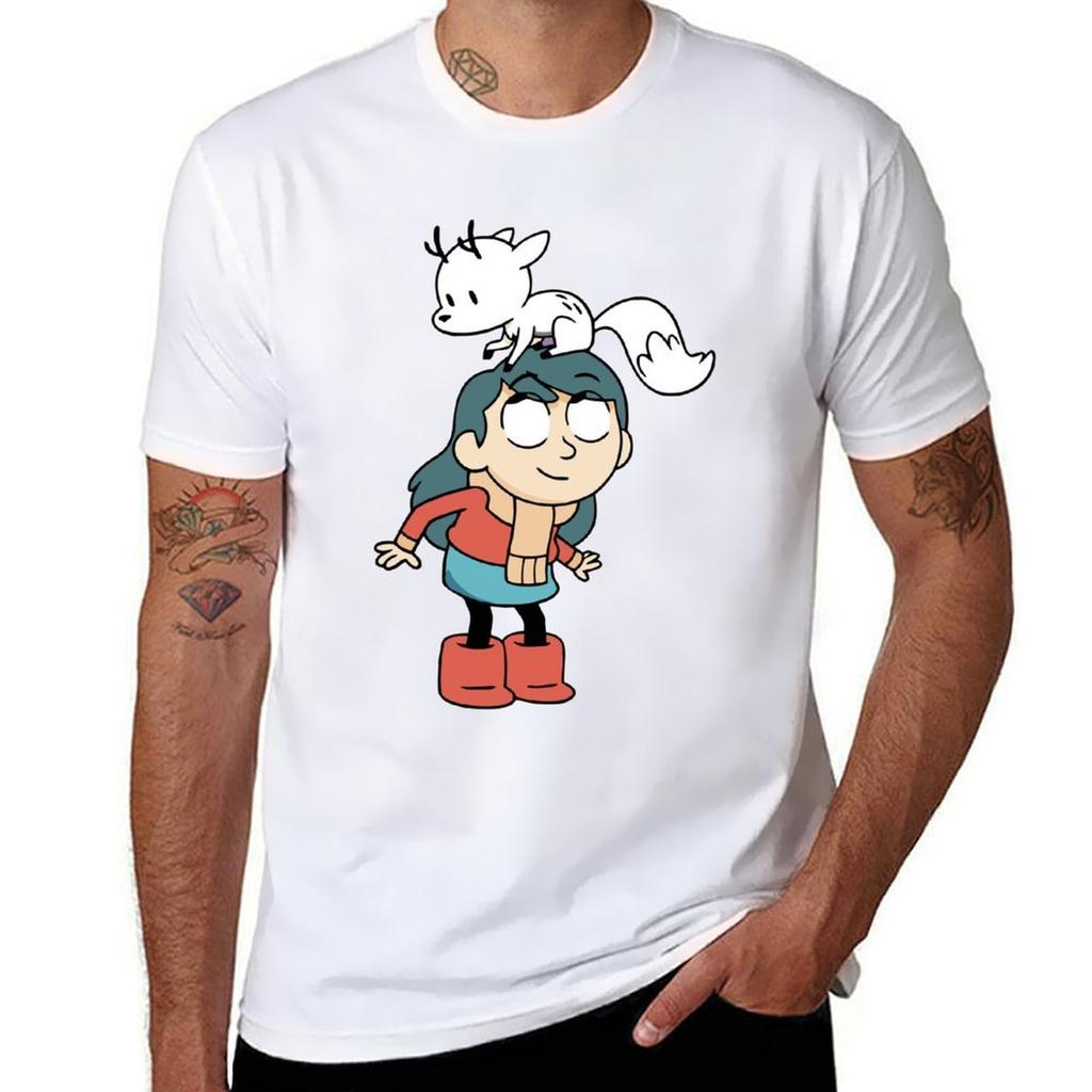 Cute Hilda Netflix 007 Hilda And Twig Birthday Gift Cute Best Salling Tshirt Basic Short Sleeve Cotton Blend Tshirt