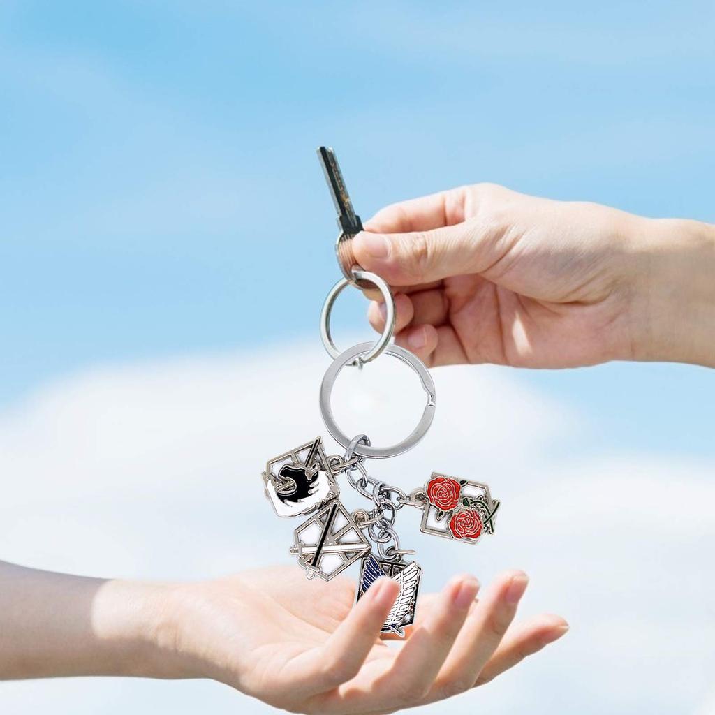 Attack on Titan Attack on Titan Regimentul de Cercetași Aripile Libertății Instrument Anime Cheie Attack on Titan Regimentul de Cercetași Geantă Cadou Elegant [Formemory]