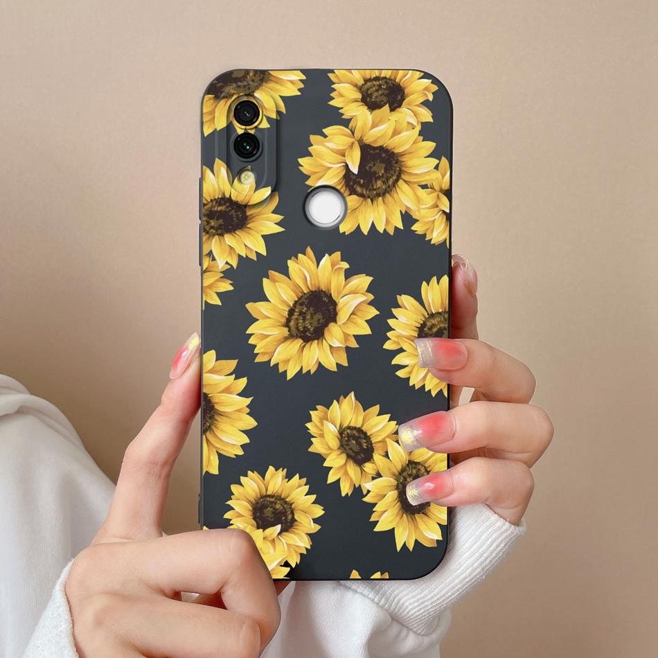 Case For Xiaomi Redmi 7 Cute Candy Painted Cover For Redmi7 Soft Liquid Silicone Upgrade Lens Protection Anti Drop Phone Shell