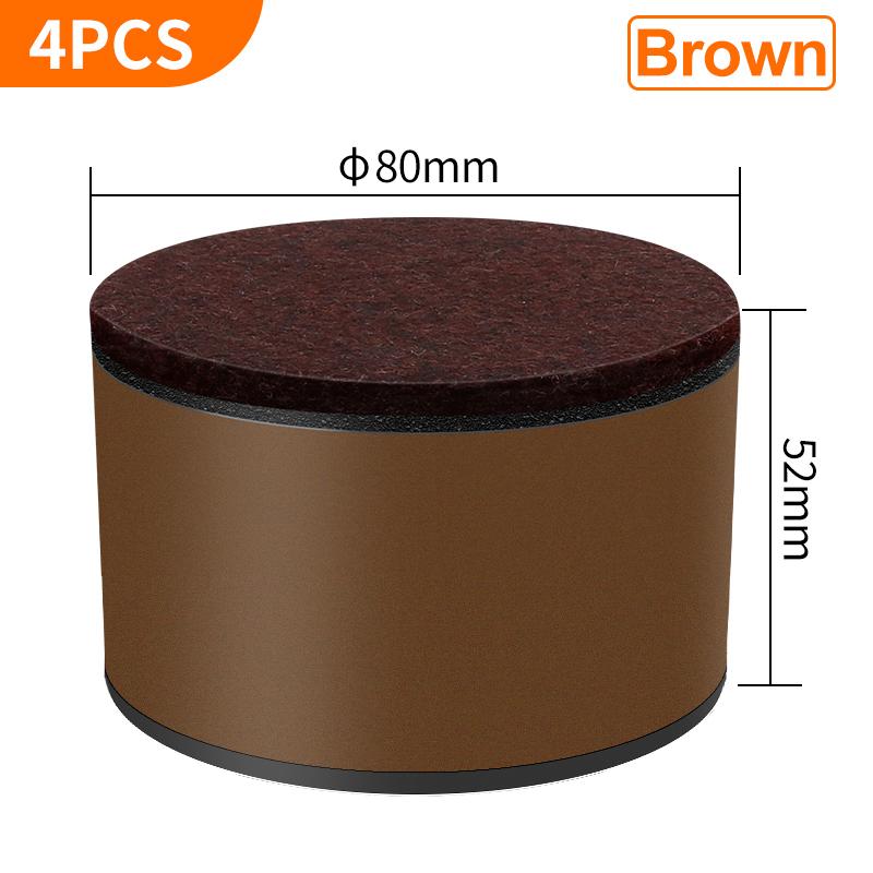 4PCS Carbon Steel Furniture Riser Beg Leg Raiser Adds Height To Heavy Furniture Round Square Sofa Chair Table Feet Riser Black