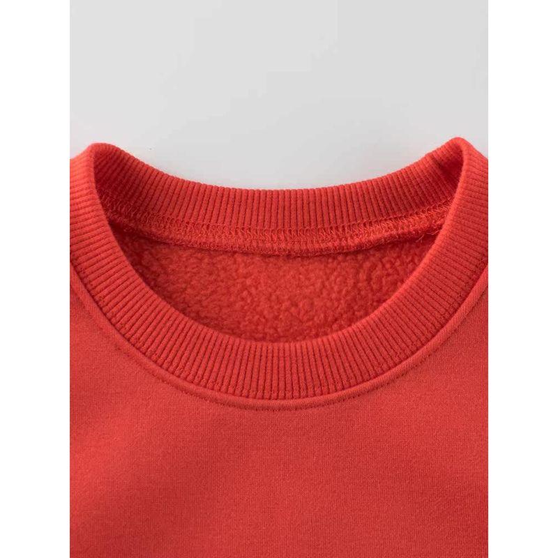 27Home Autumn and Winter Children's Clothing Kidsren's Sweatshirt New Year's Clothing Red Girls' Fleece Top Baby Rabbit Clothes