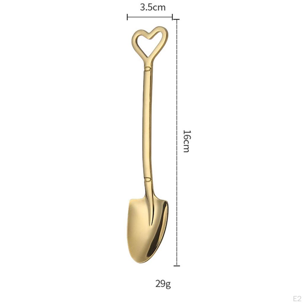 4 Pieces Scoops Shaped Spoons Coffee Tea Spoon Reusable Sturdy Kitchen Utensils Serving