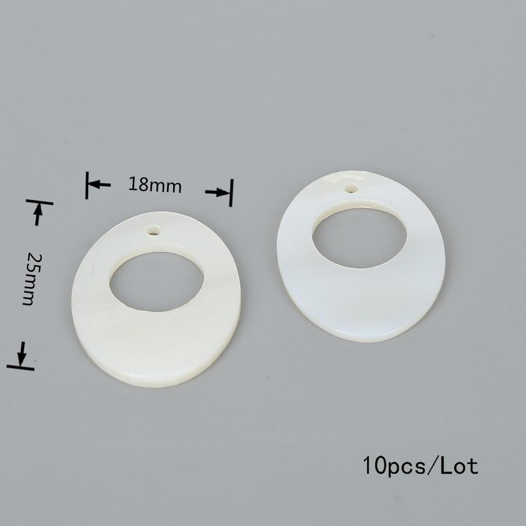 Natürliche Süßwasser-weiße Geometrie-Muschel-Charm-Anhänger für DIY-Schmuckherstellung, Armbänder, Halsketten