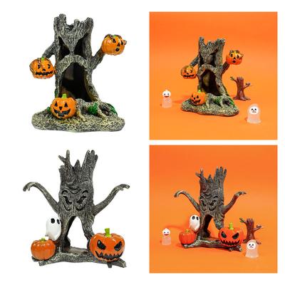 Waterproof Resin Halloween Ornaments Kit for Underwater Aquarium Decorating and Festive Tabletop Displays
