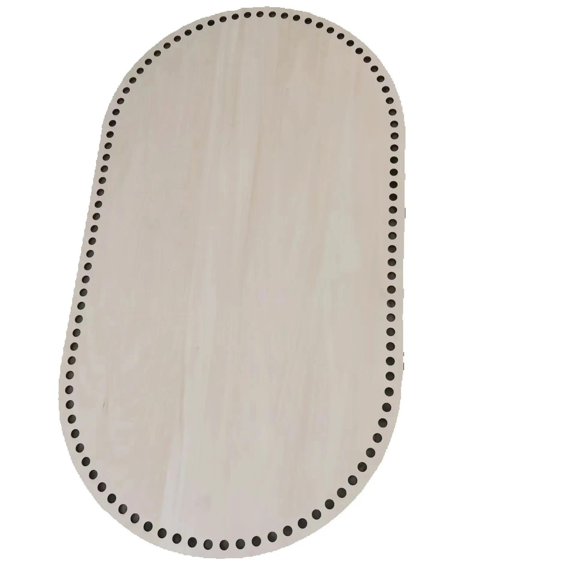

Oval Moses Basket Wood Bottom Natural Base Shaper for DIY Crochet Knitting Weaving Crafts other&4.5mm