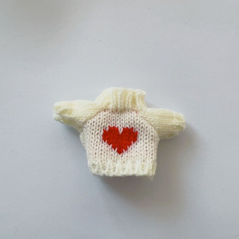 

Idol Dolls Dolls Sweater White/Red/Green Plush Doll s Clothing for 16cm/17cm Bjd Doll White Love Style