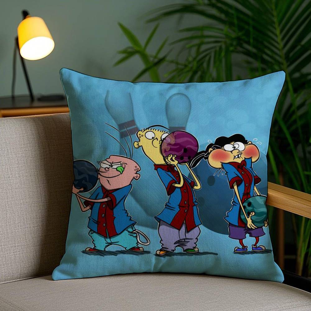 E-Ed Edd N Eddy Pillow Case Home Dorm Chair Back Short Plush Double-sided Printing Office Nap Time Cushion Cover