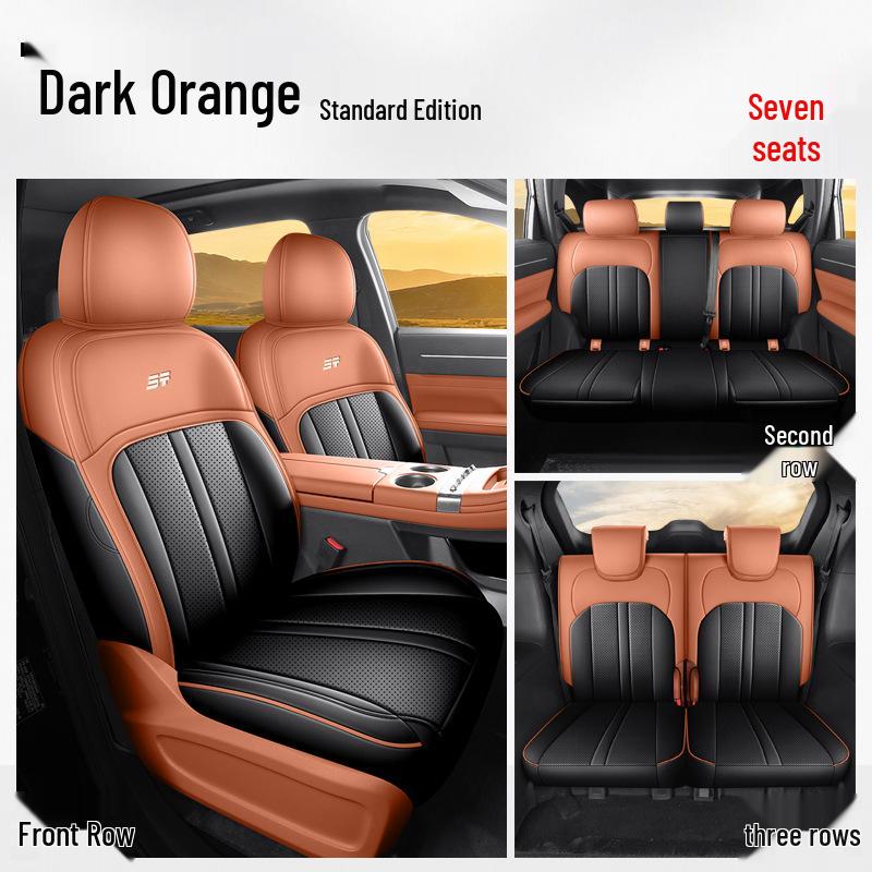 Leather Car Seat Cushion for 2026 Jietu Shanhai L7 PLUS Seven-Seater