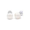 Boucles d'oreilles - PEARLS & COLORS - Pearls & Colors - Perle d'eau douce 6-7 mm - Or blanc 9 ct (375) - Perle blanche AAA+