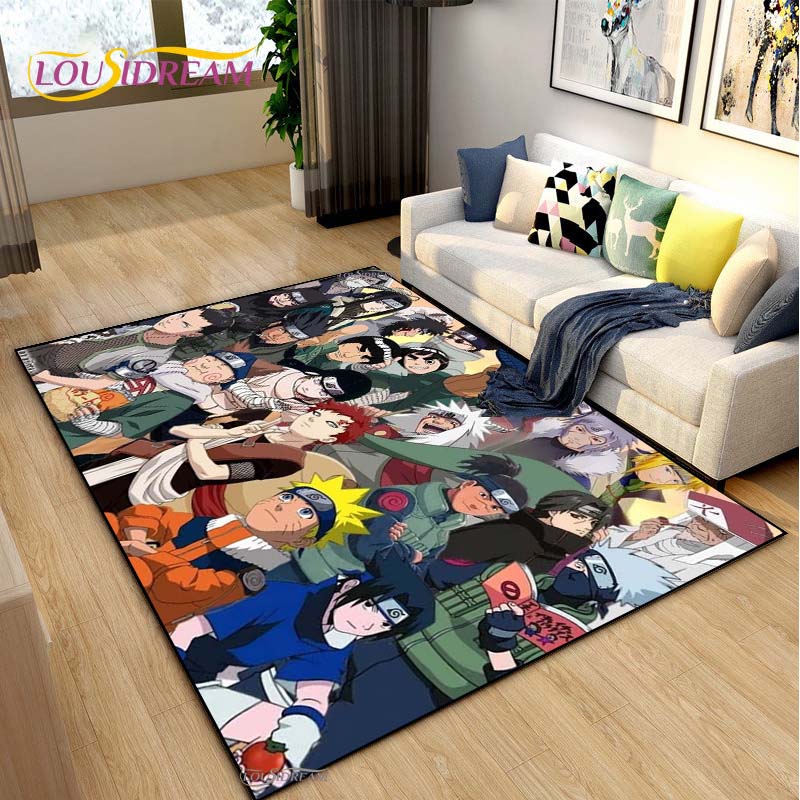Bandai Naruto Cartoon Anime Carpet for Living Room Bedroom Cute Rugs Kitchen Door Kids Un-slip Floor Mats Alfombra Birthday Gift