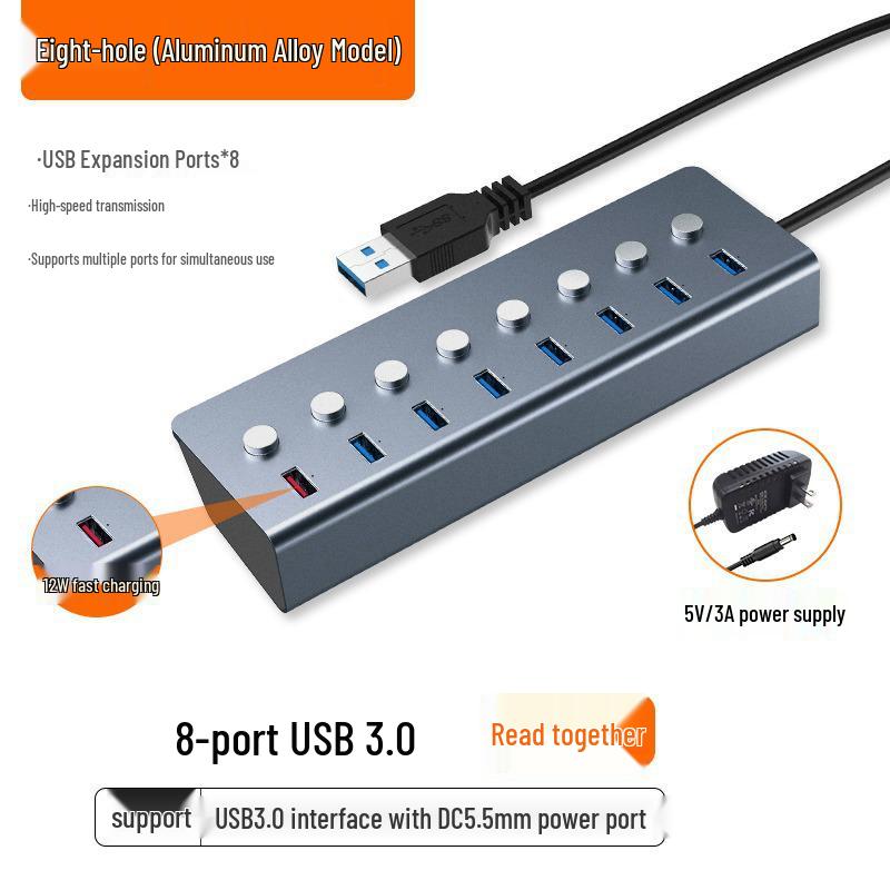 Xiaomi USB Hub Multi-Port Extender with Power Switch