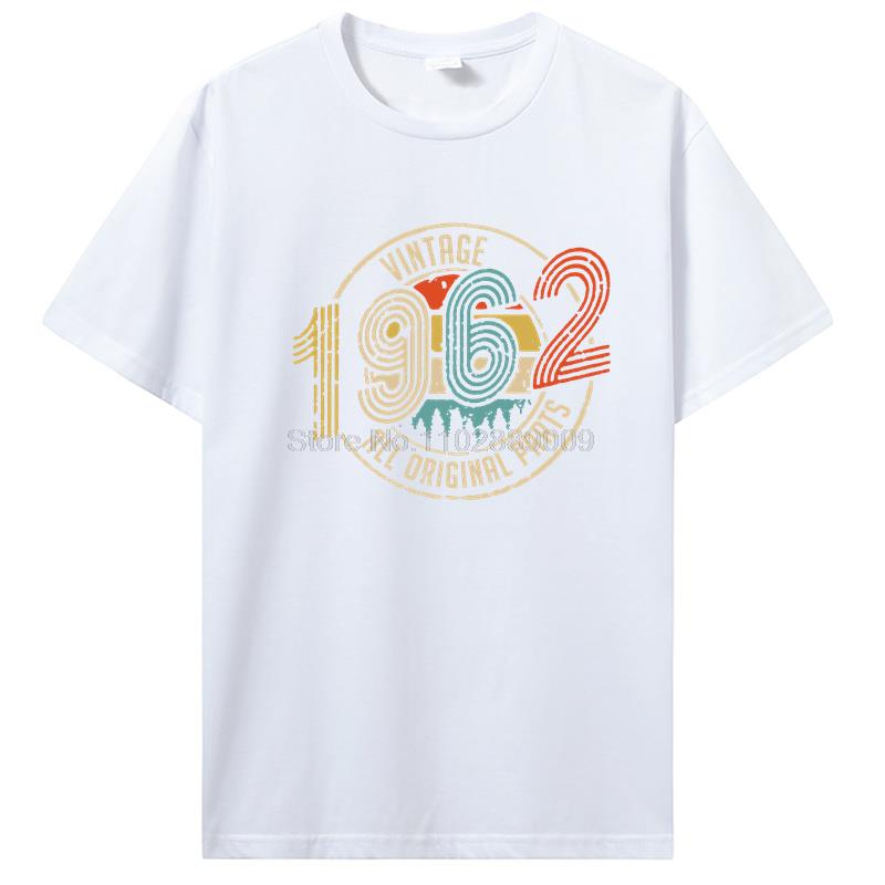 Vintage 1974 1962 1974 1982 All Original Parts Birthday Gifts Men T-Shirt Funny Tees Cotton T Shirt  Harajuku Streetwear