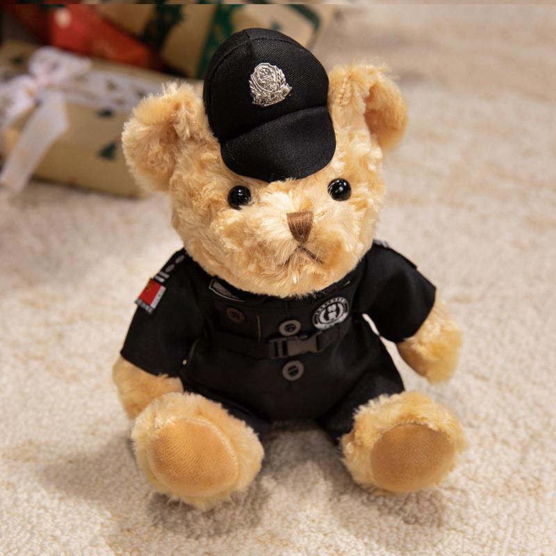 Bear Uniform Series Plush Toy With Pp Cotton Filling For  Traffic Police Xiong