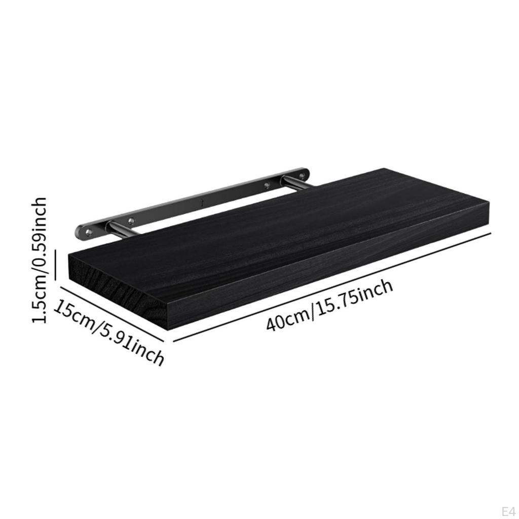 Shelf for Wall Mounted Wood Shelf,Decorative Rustic with Invisible Bracket Bedroom Nursery