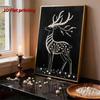 DIY Sika Deer Pearl Art Painting for Adults/Beginners Gift Home Decor Pearl Gem Paintings Picture Arts Craft 30x40cm Without Frame