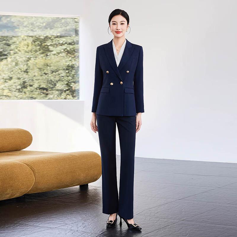 Women's Navy Blue Professional Suit Set