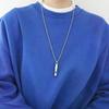 Píšťalkový náhrdelník pro muže a ženy Trendy Hip-Hop Píšťalka Svetrový řetízek Dlouhý Minimalistický styl Přívěsek Doplňky k oblečení