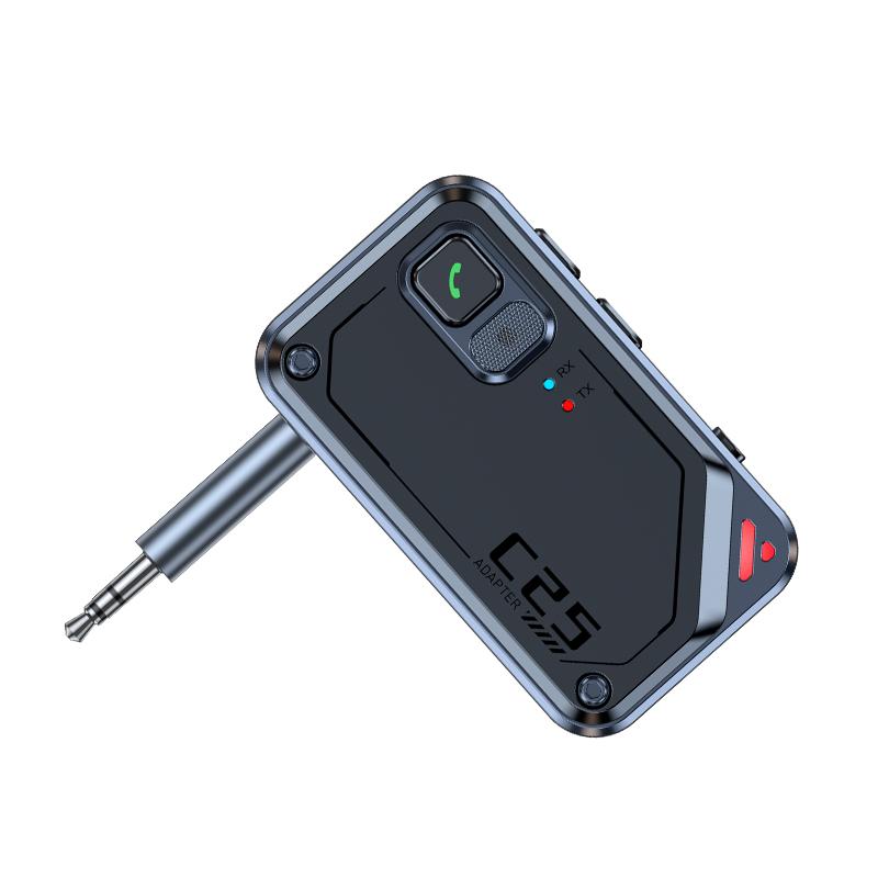 2 In 1 Bluetooth 5.3 Audio Adapter Receiver Transmitter 3.5mm AUX HIFI Stereo Small With Mic For TV PC Car Speakers Airplane