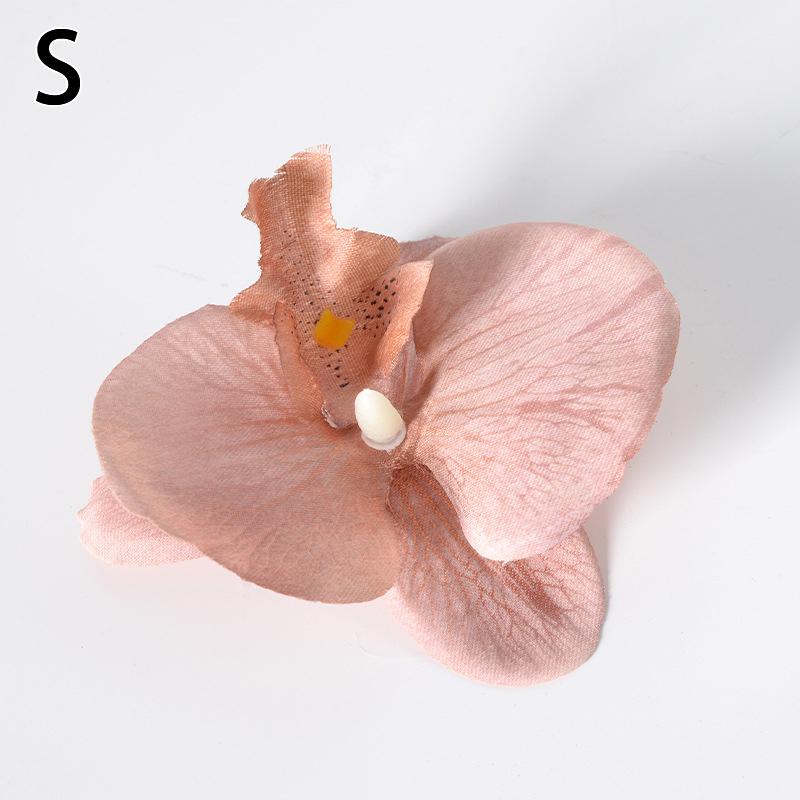 10 Stück Simulierte Gemusterte Schmetterlingsorchidee Künstliche Blumen für Heim-Zimmerdekoration Hochzeitskranzdekoration DIY Haarkarten