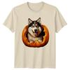 Husky Dog Halloween Pumpkin TShirt Husky Halloween Dogs Halloween Gift For Him