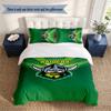 Canberra Raiders 3‑Piece Bedding Set Soft Microfiber Duvet Cover Pillowcases Comfortable Bed Linen for Bedroom Decoration