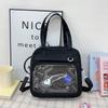 JK Transparent Japanese Shoulder Bag Doll Display Student School Bag Cute Crossbody Bag  Girl/Boy