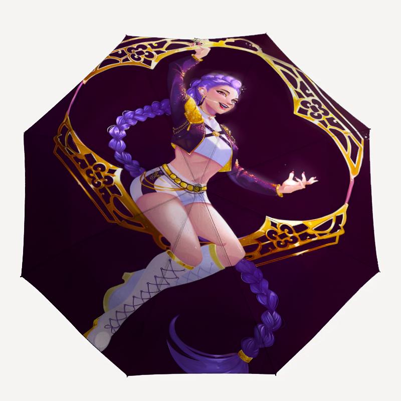 1pc KPop Demon Hunters RUMI7 Umbrella, Sun Protection, And UV Shielding. It Has Eight Sturdy Ribs for Outdoor Use And Perfect Gift