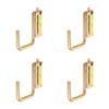 Mobestech 4pcs Fixed Hook Rail Tool E-Track Hanger J Hook Enclosed Trailer Hook Enclosed