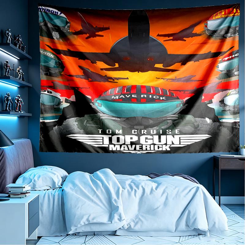 Top Gun Print Tapestry, Lightweight Wall Hanging, for Bedroom, Dorm, Living Room, Home Art Decor, Birthday Christmas Gift for Friends