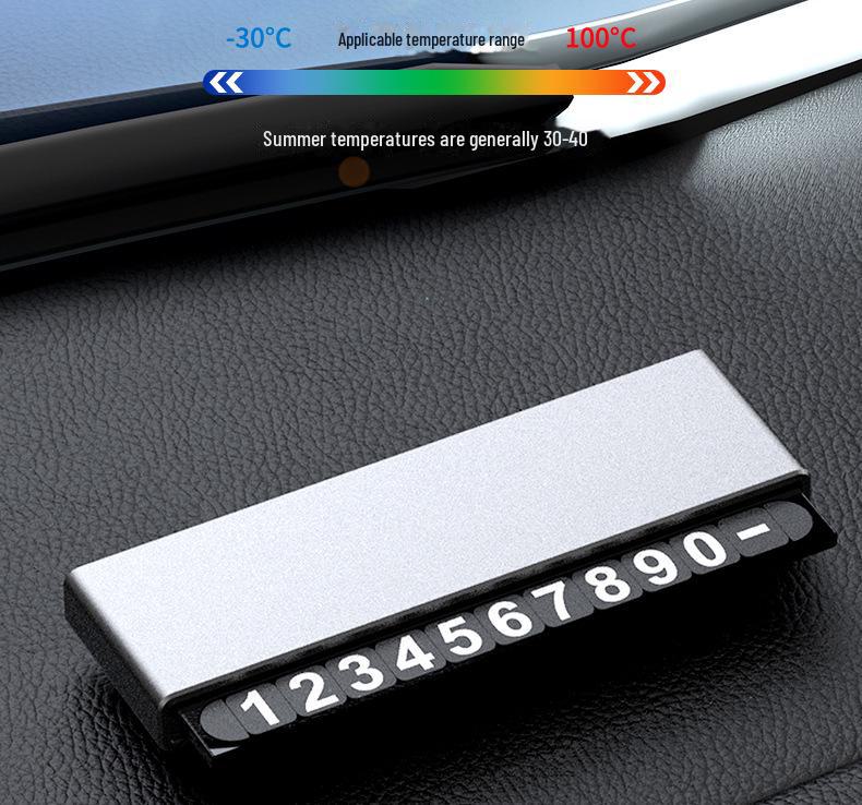 Car Contact Info Sign: Customizable Metal Plate for Temporary Parking and Phone Number Display