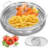 Nerezový filtrační tác Snadno se čistí Opakovaně použitelný Koš do trouby a horkovzdušné fritézy Kulatý fritovací rošt Koš Kuchyňský vodní filtr