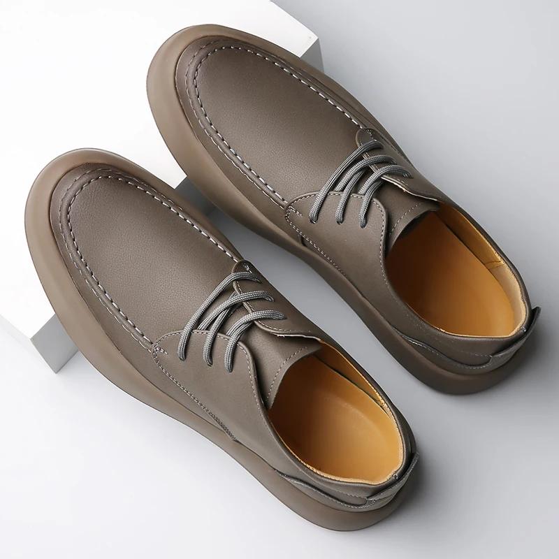 Fashion New Genuine Leather Men's Business Shoes Italian Casual Formal Shoes Luxury Brand Dress Men Shoes Moccasin Male Foortwear Hombre