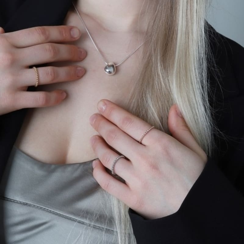 ozel [Custom-made]Silver925 Mini Ball Ring PS145R