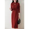 Women's Cashmere Dress Qinghe Cashmere 30% Cashmere 70% Wool Autumn and Winter Cashmere Skirt Soft and Warm