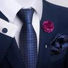Brown Paisley Men's Tie, Pocket Square, Cufflinks & Boutonniere Set for Business Formal Wear.
