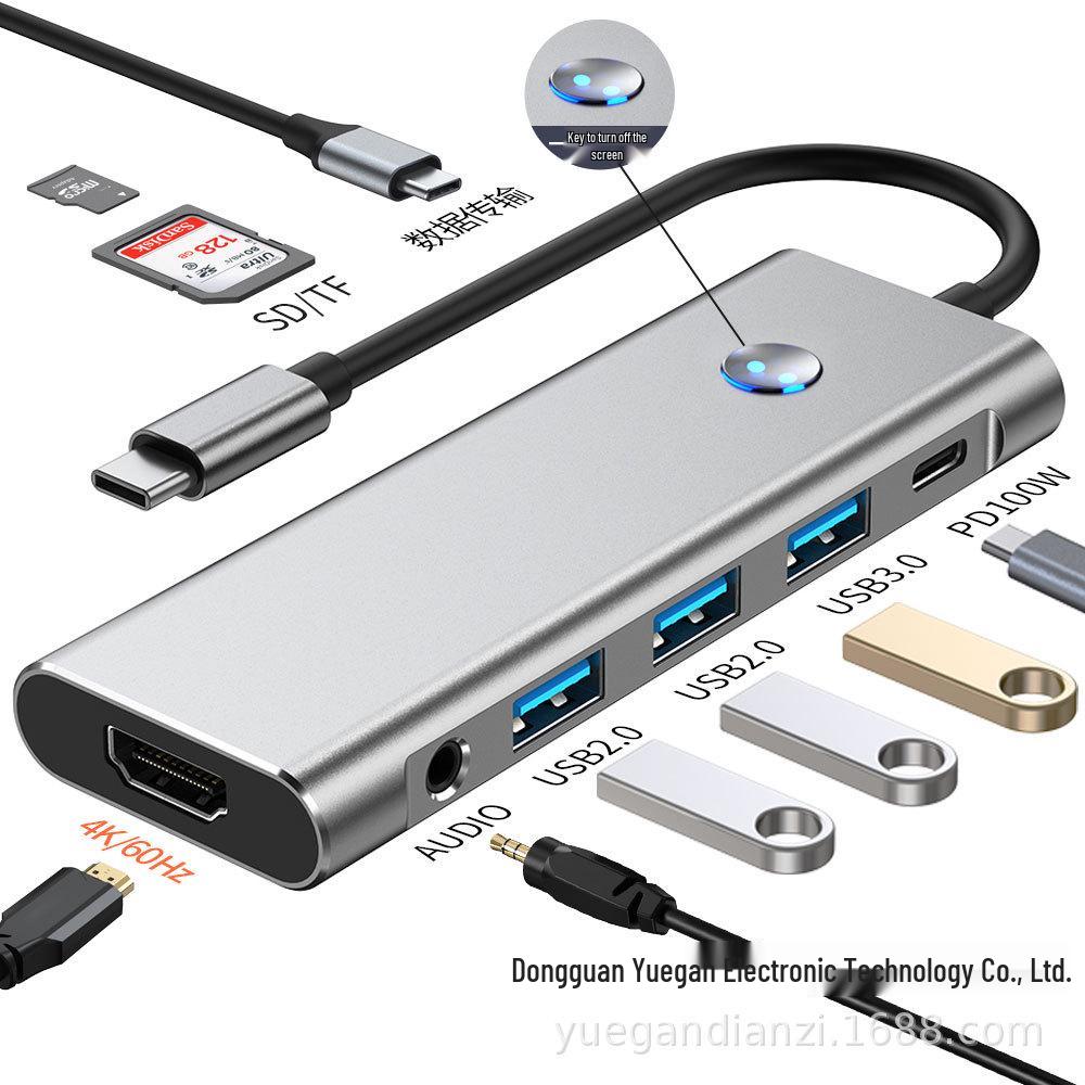 4K Type-C Hub with Screen Projection & One-Key Screen Off Feature